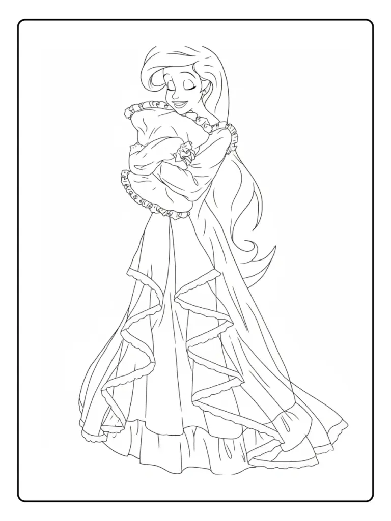 Coloriage Ariel La Petite Sirene