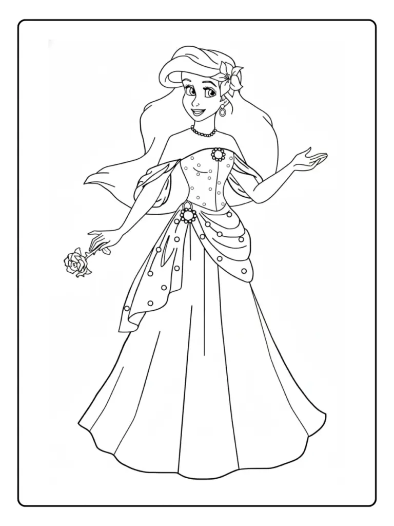Coloriage Ariel La Petite Sirene