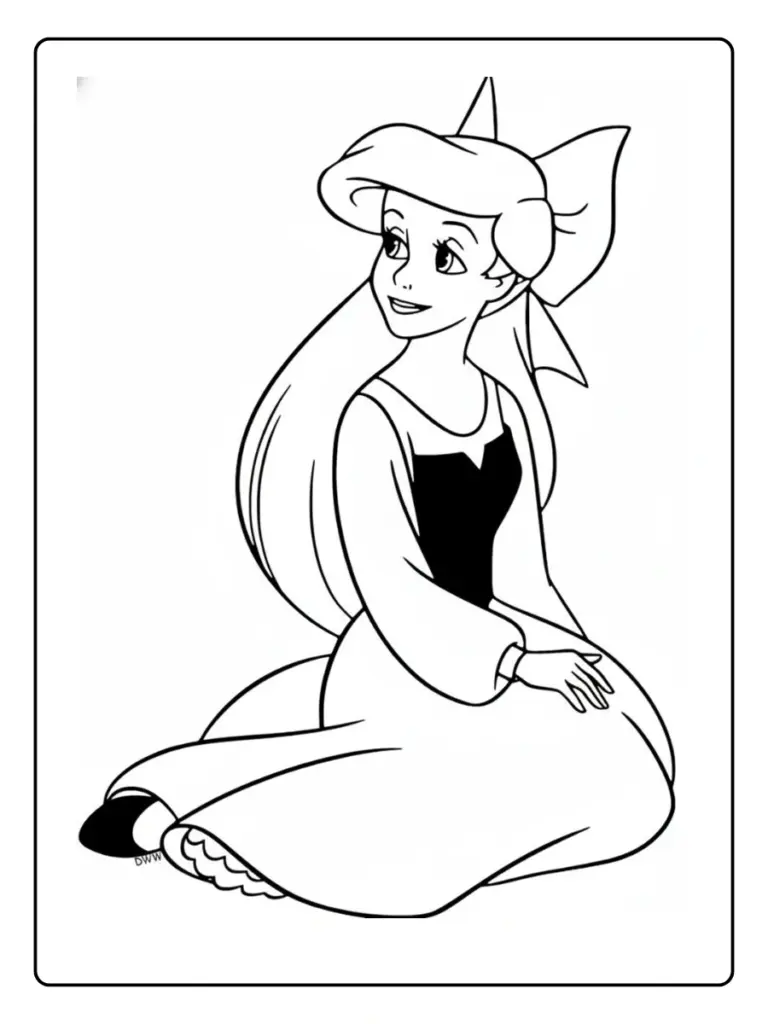Coloriage Ariel La Petite Sirene