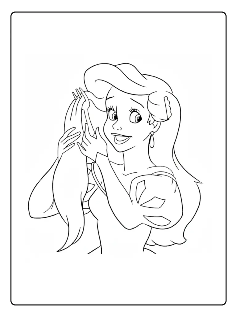 Coloriage Ariel La Petite Sirene