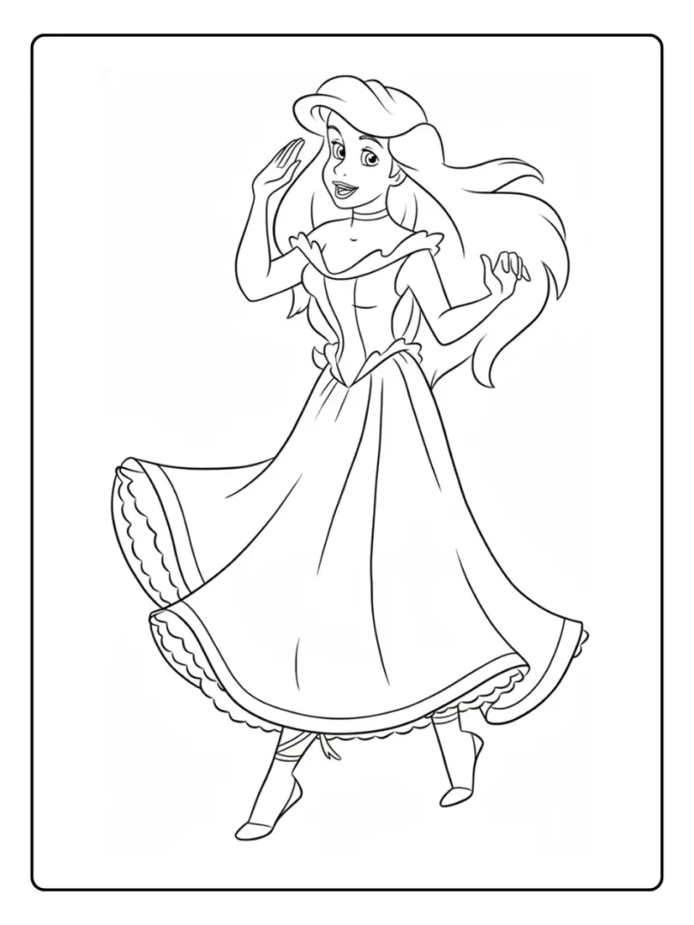 Coloriage Ariel La Petite Sirene