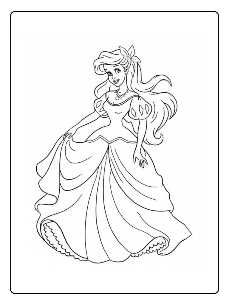 Coloriage Ariel La Petite Sirene