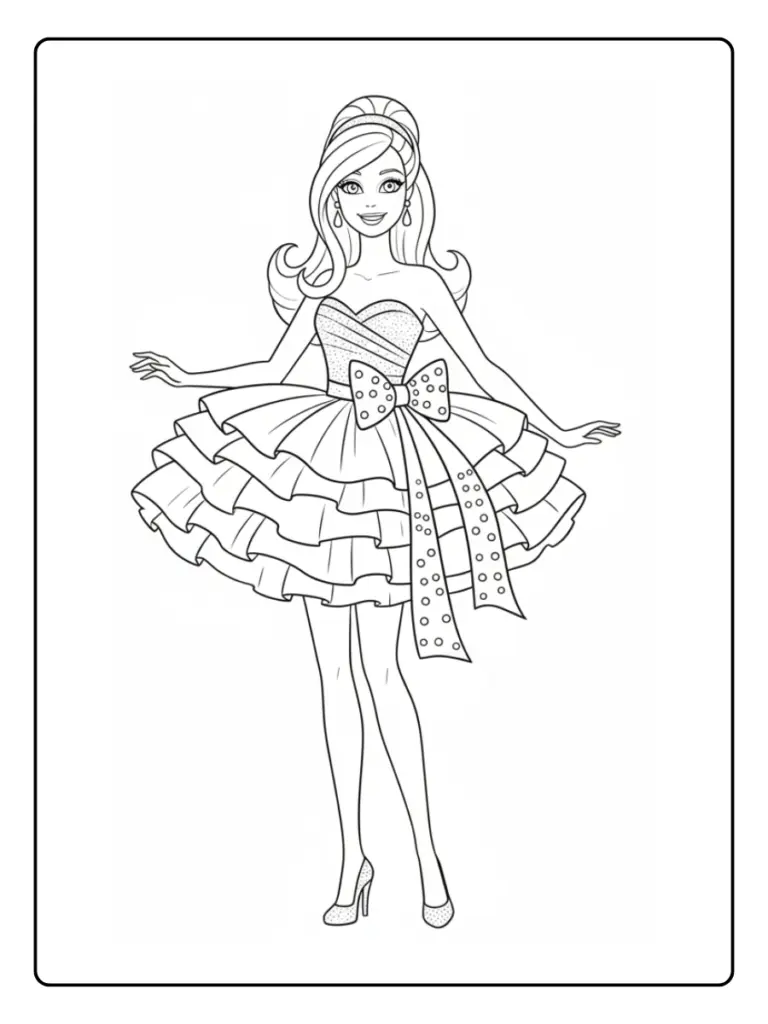Coloriage Barbie Princesse (Dessins Gratuits à Imprimer)
