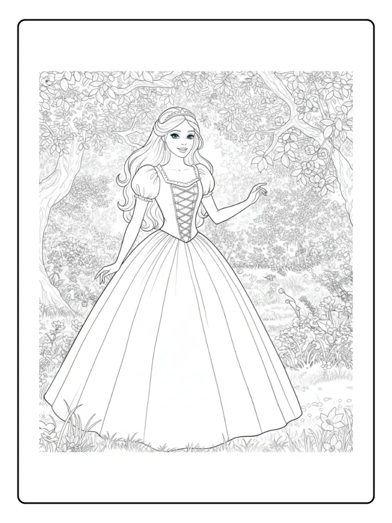 Coloriage Barbie Princesse