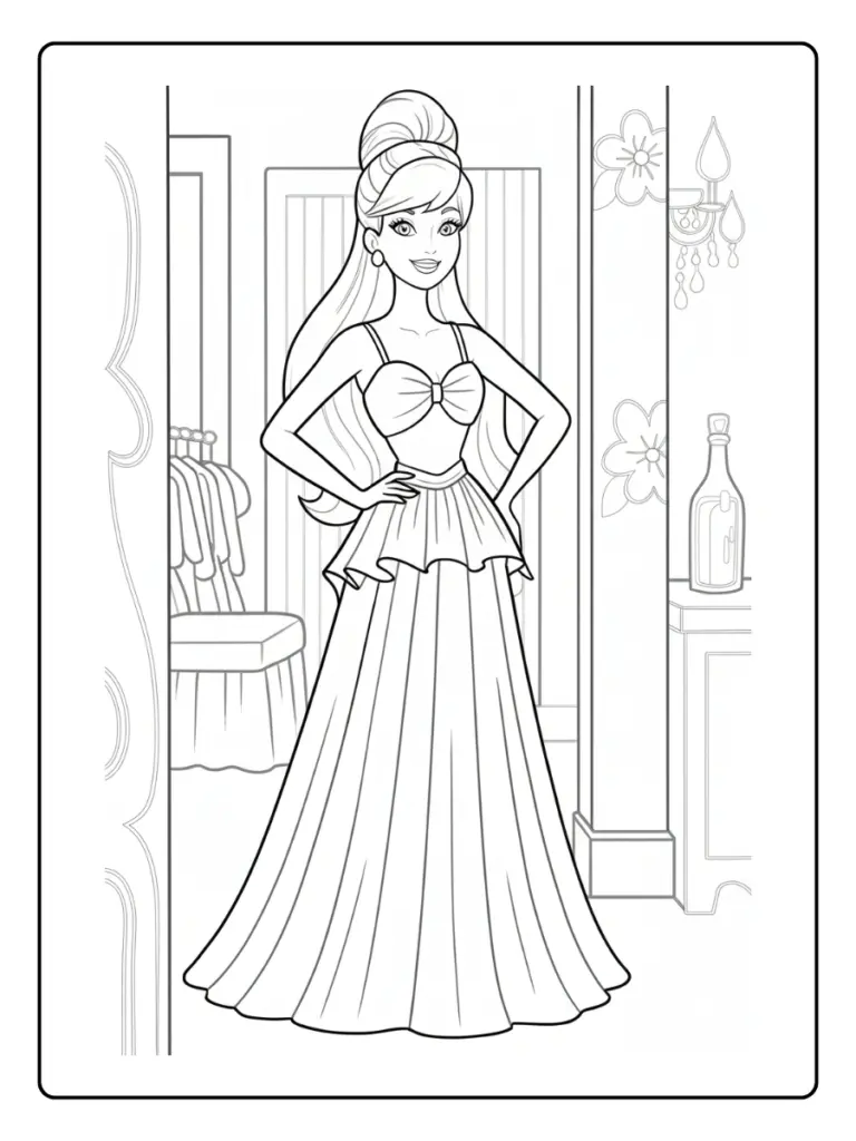 Coloriage Barbie Princesse