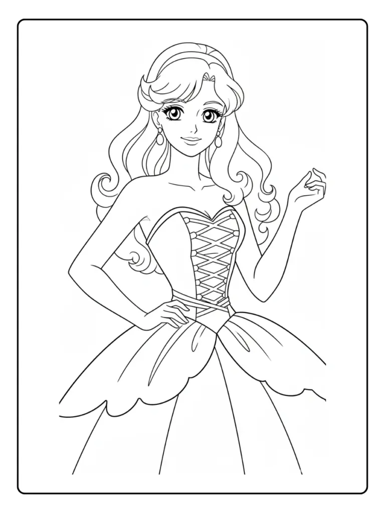Coloriage Barbie Princesse