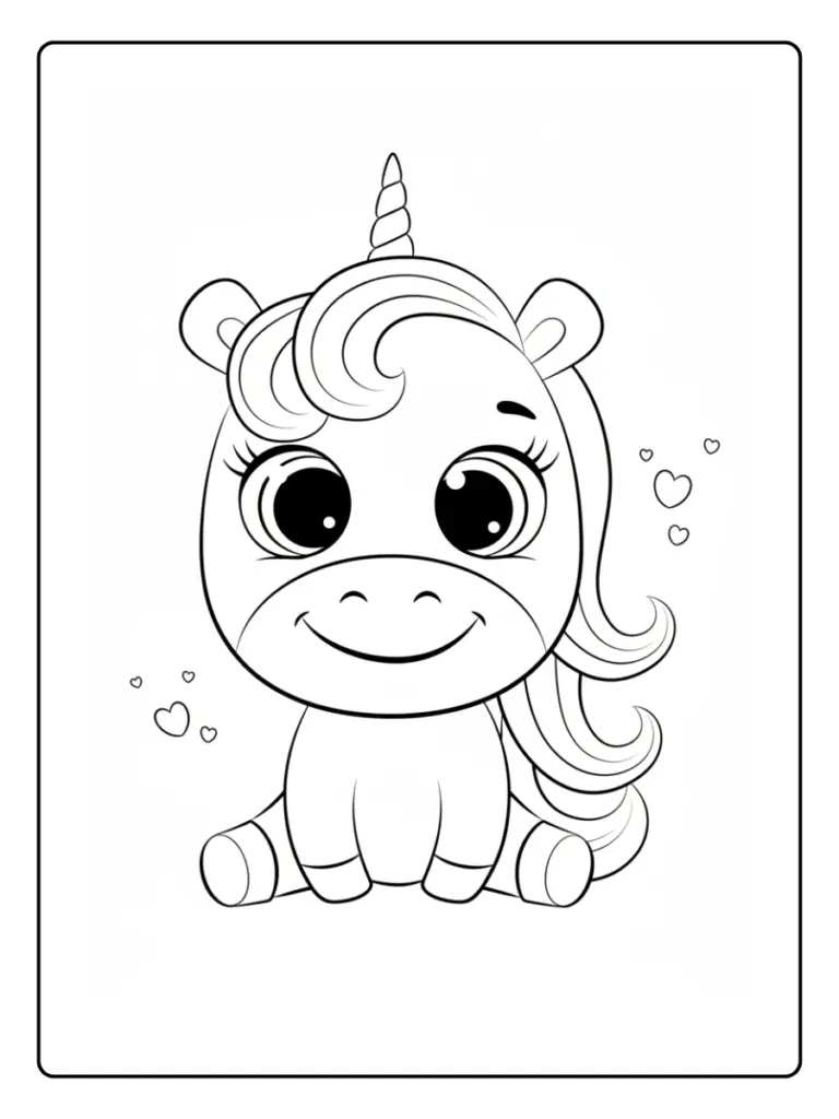 Coloriage Bebe Licorne