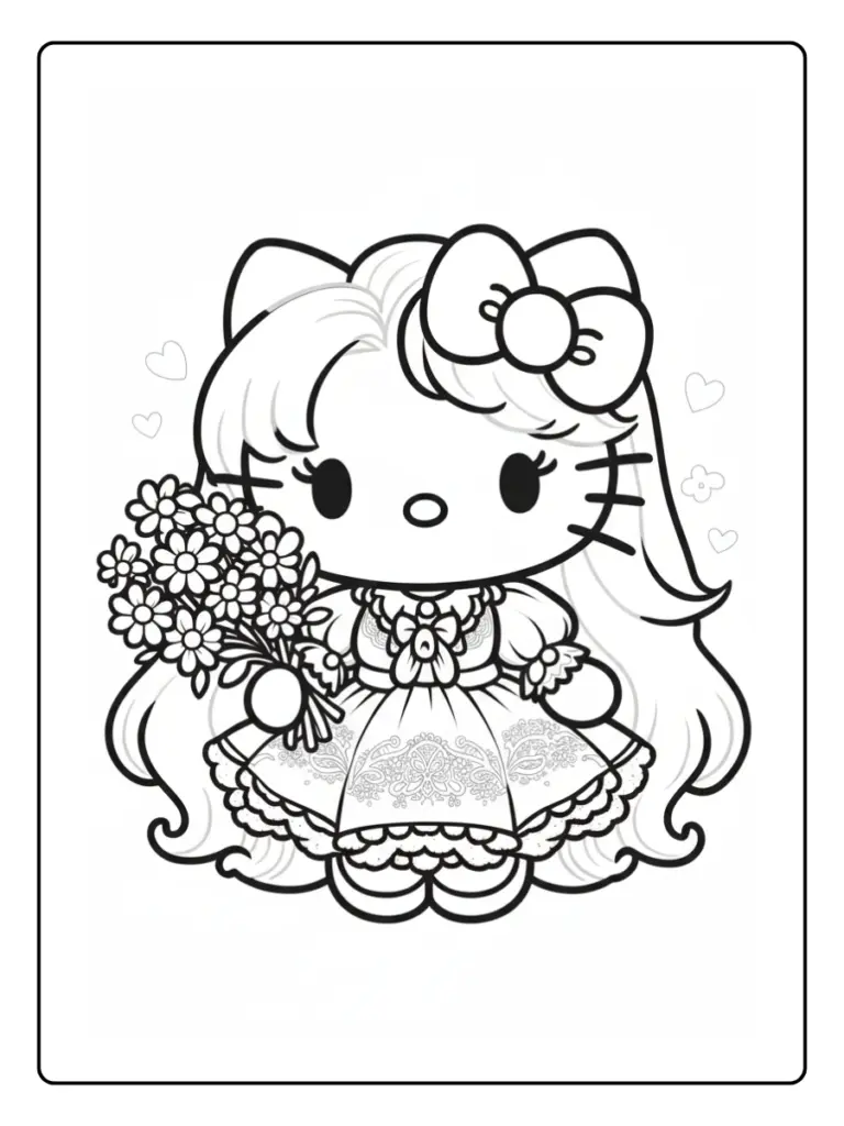 Coloriage Hello Kitty Princesse