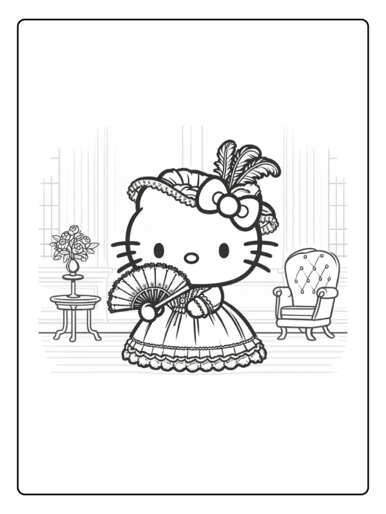 Coloriage Hello Kitty Princesse