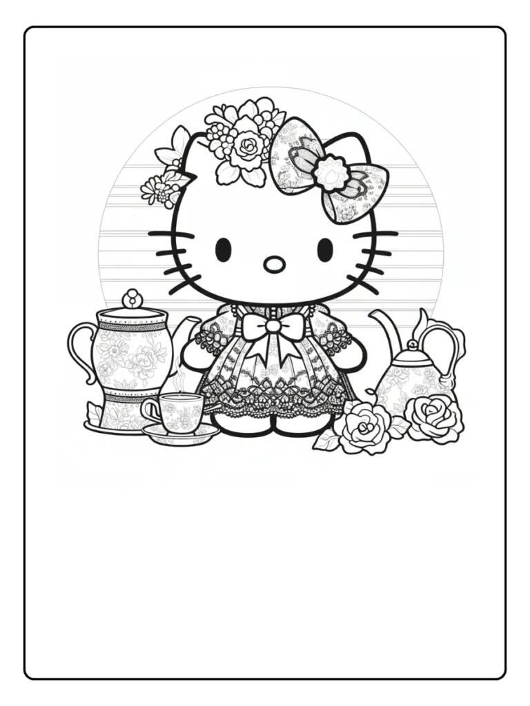 Coloriage Hello Kitty Princesse