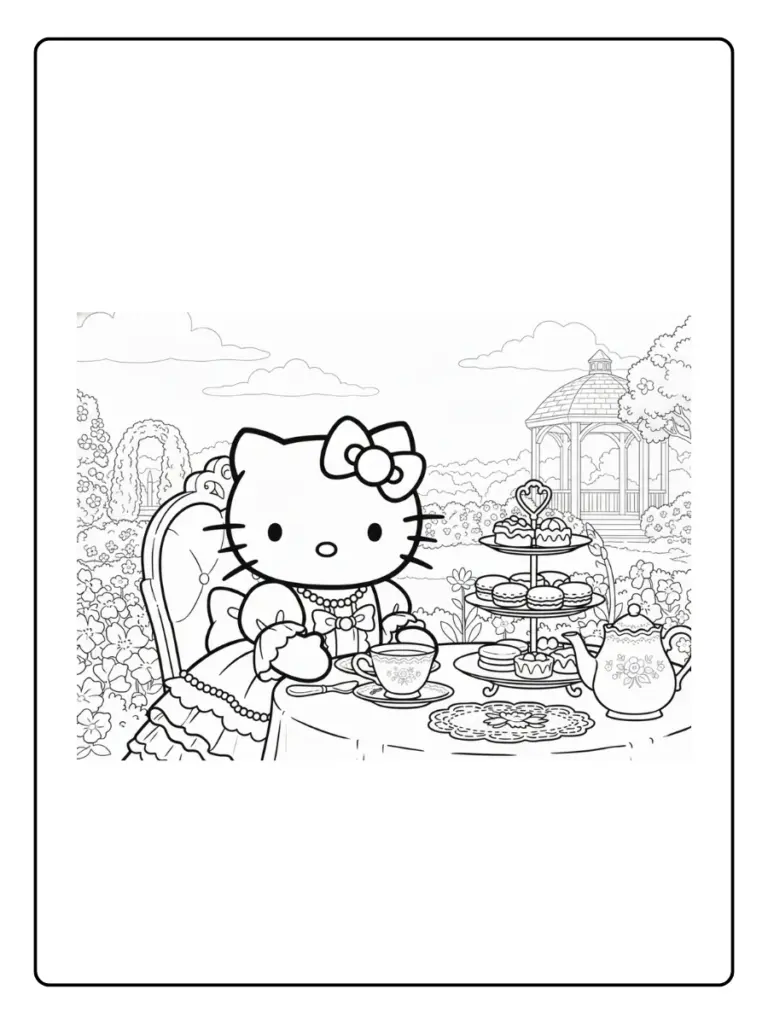 Coloriage Hello Kitty Princesse
