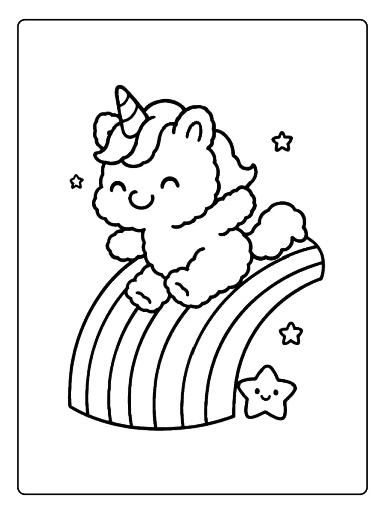 Coloriage Licorne Facile