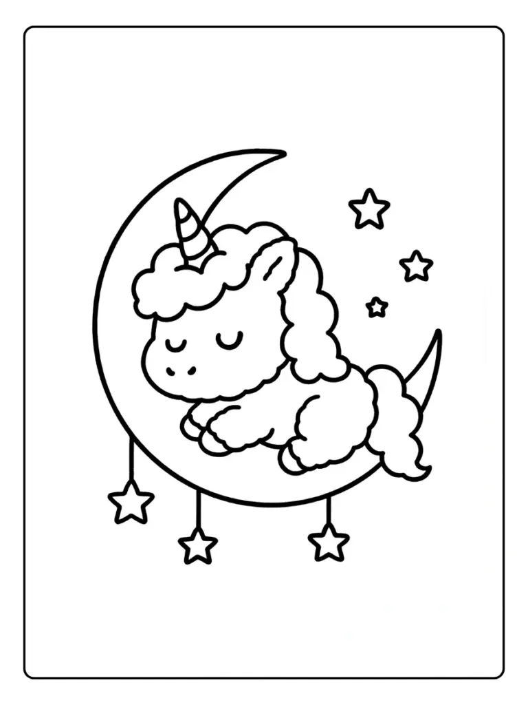Coloriage Licorne Facile