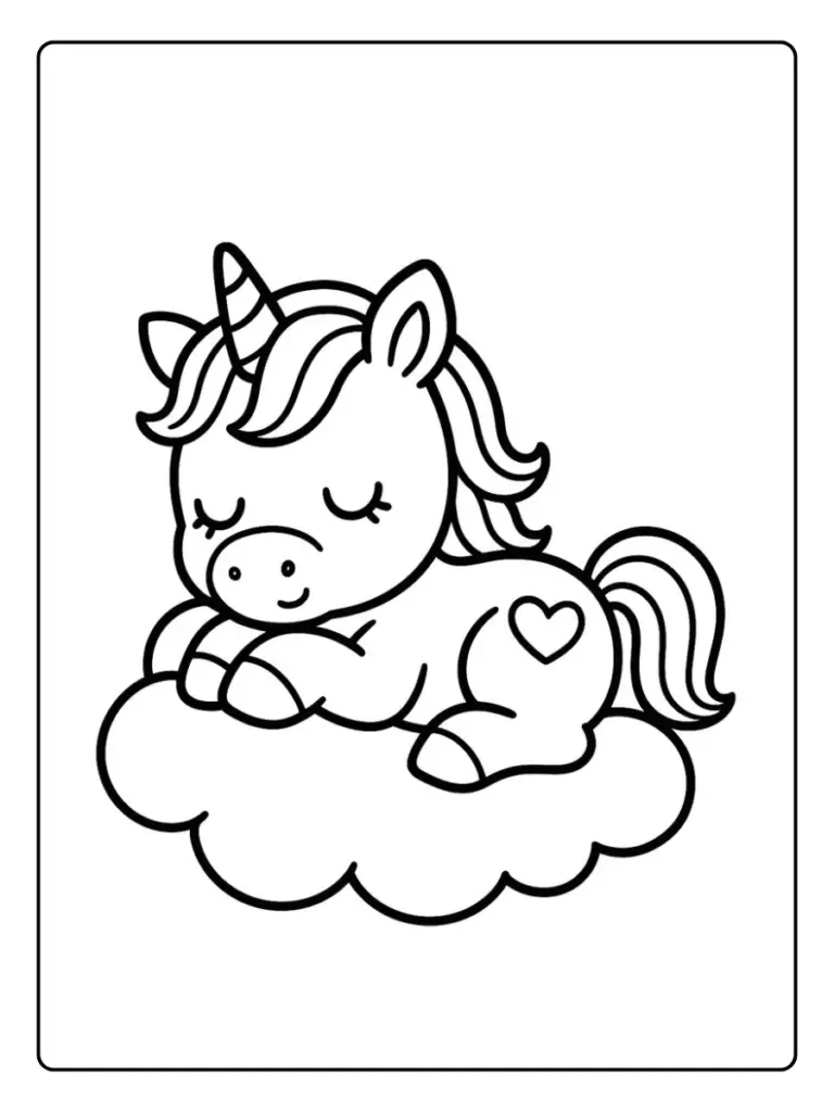 Coloriage Licorne Facile