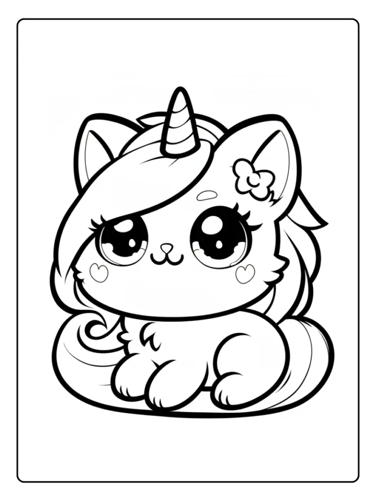 Coloriage Licorne Facile