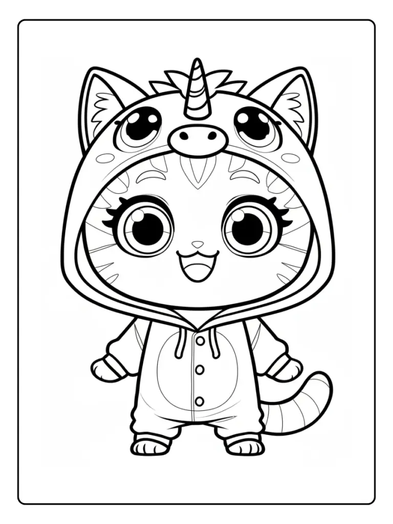 Coloriage Licorne Facile