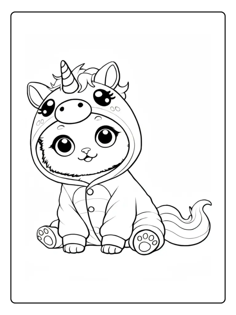 Coloriage Licorne Facile