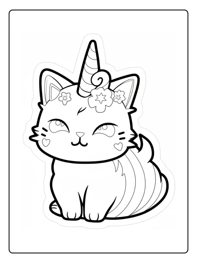 Coloriage Licorne Facile