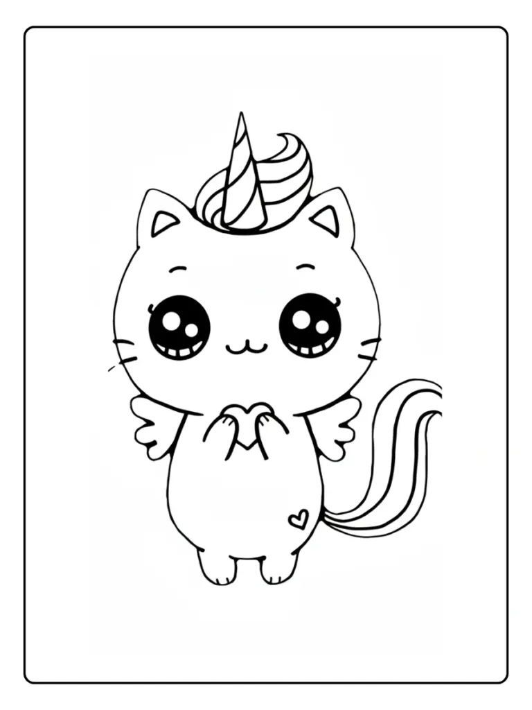 Coloriage Licorne Facile