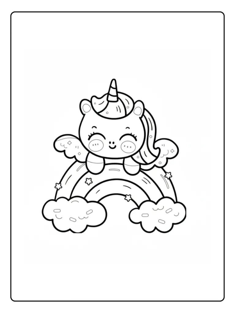 Coloriage Licorne Facile