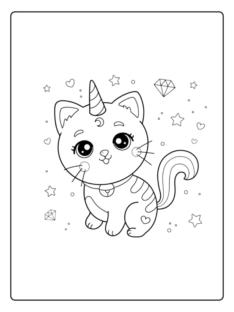 Coloriage Licorne Facile