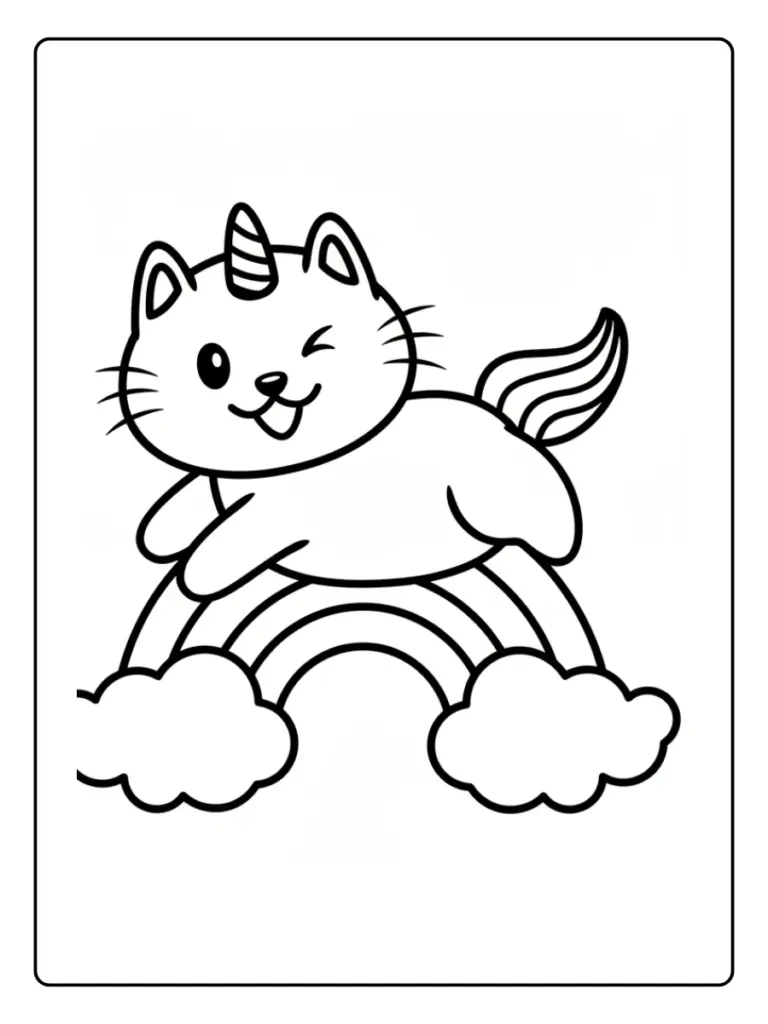 Coloriage Licorne Facile