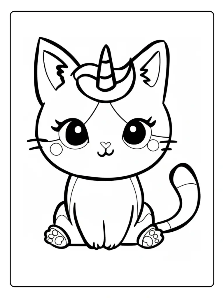 Coloriage Licorne Facile