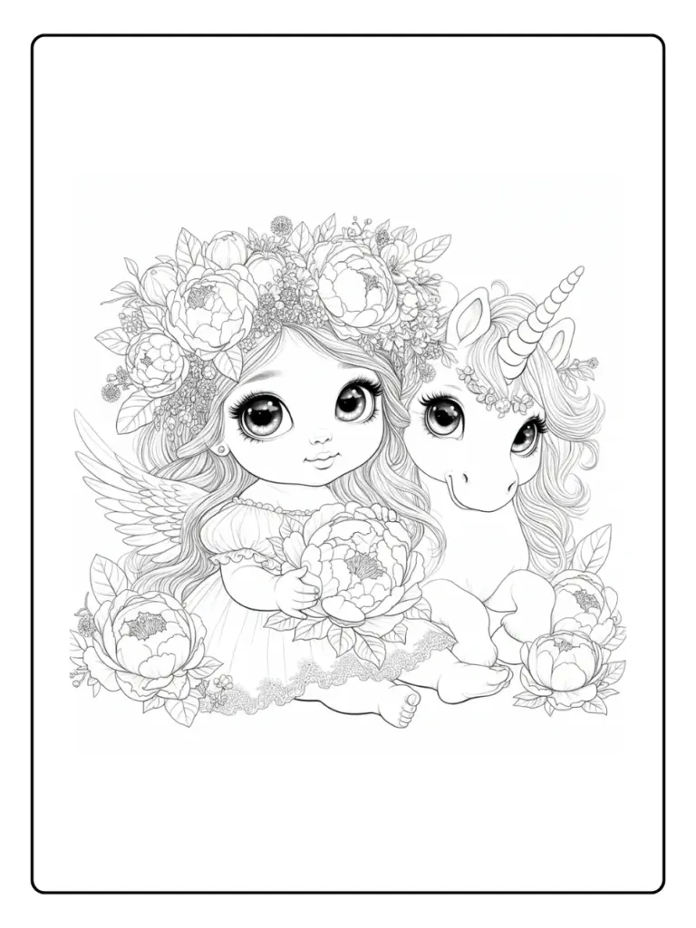 Coloriage Licorne Et Princesse