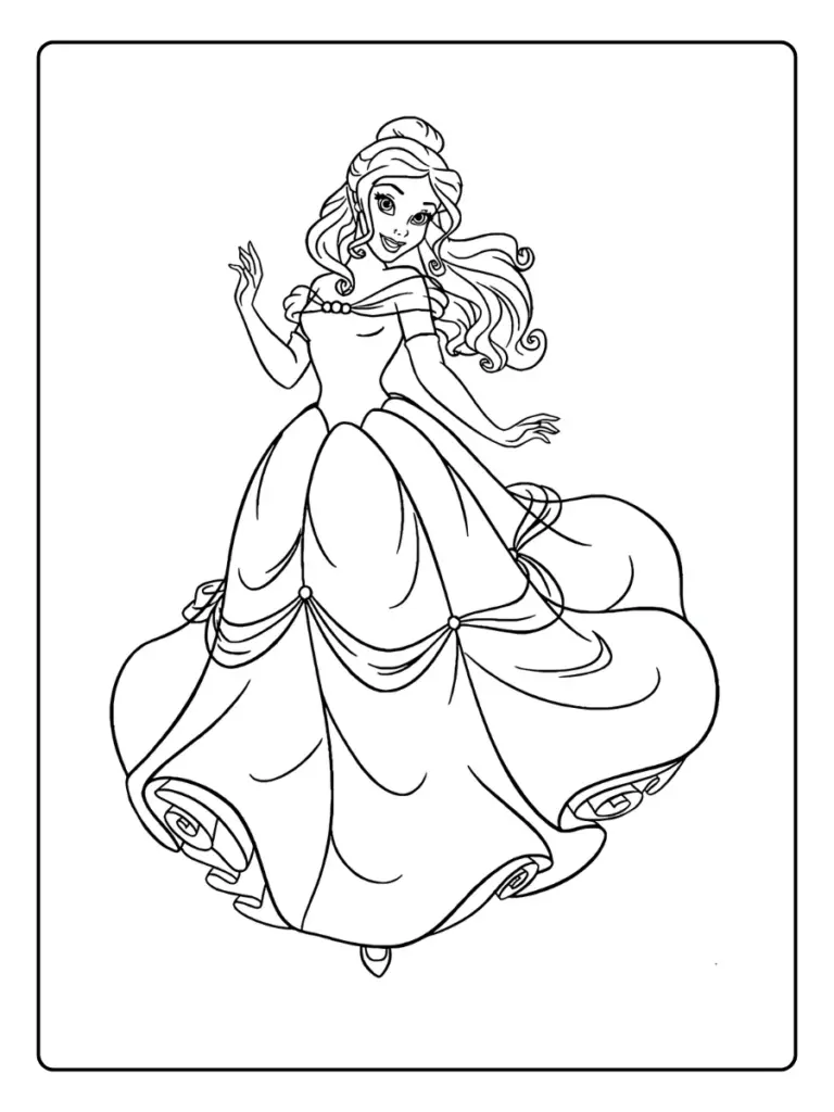 Coloriage Princesse Belle