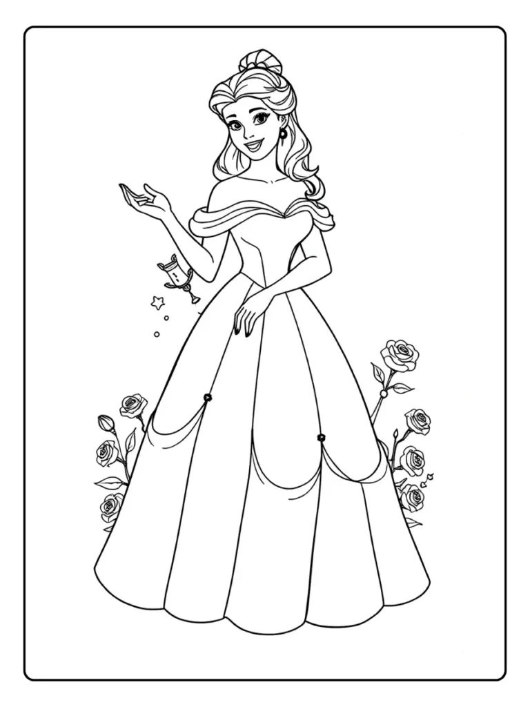 Coloriage Princesse Belle