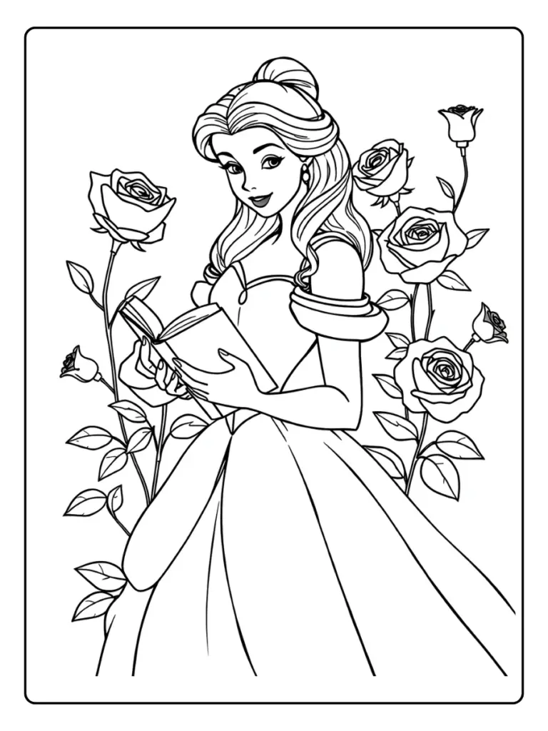 Coloriage Princesse Belle