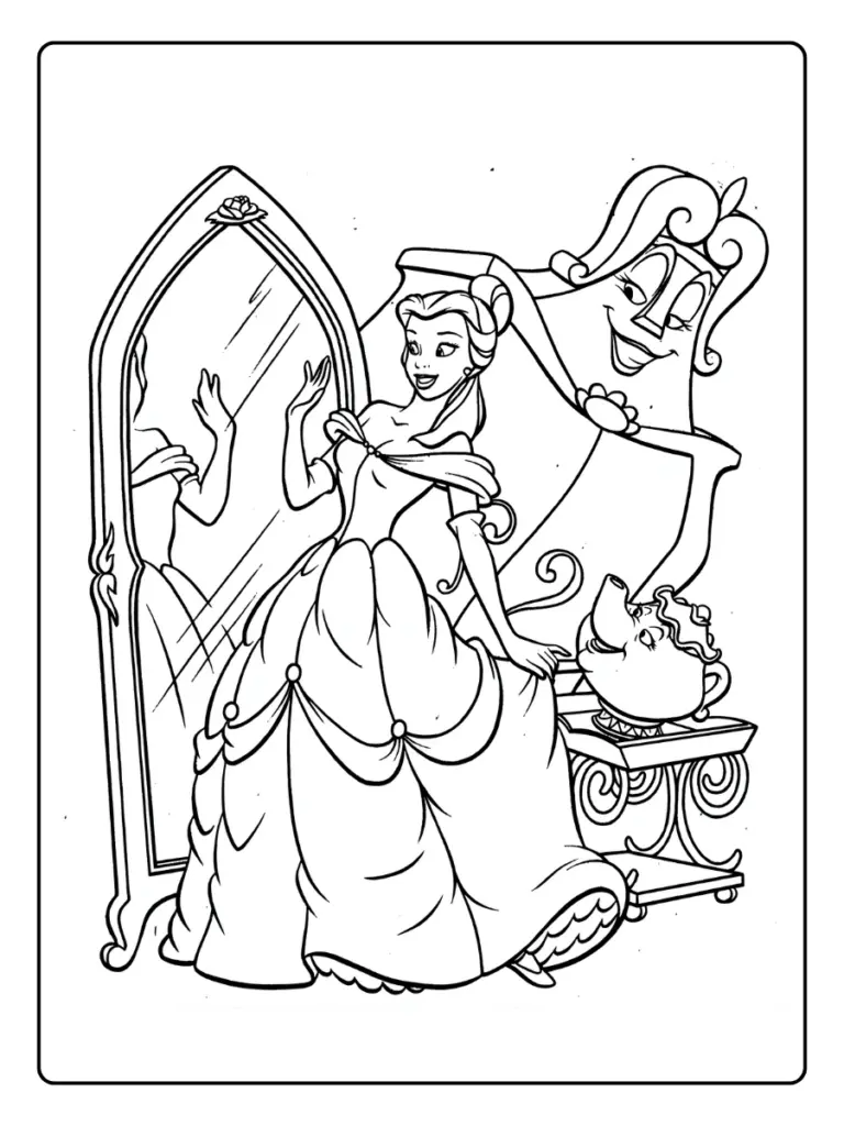Coloriage Princesse Belle