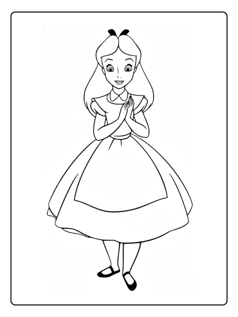 Coloriage Princesse Facile