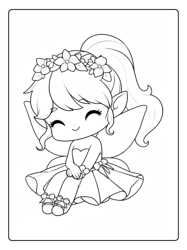 Coloriage Princesse Facile