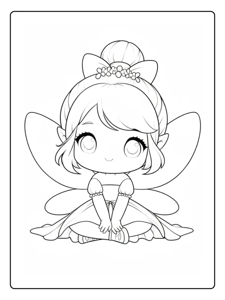 Coloriage Princesse Facile