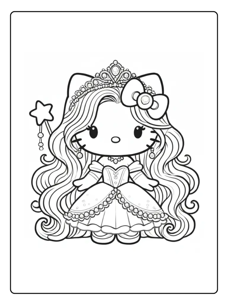 Coloriage Princesse Facile
