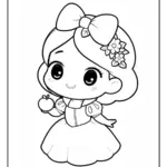 Coloriage Princesse Facile