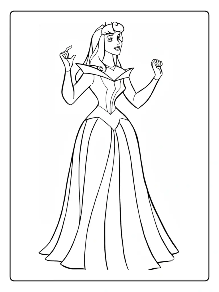 Coloriage Princesse Facile