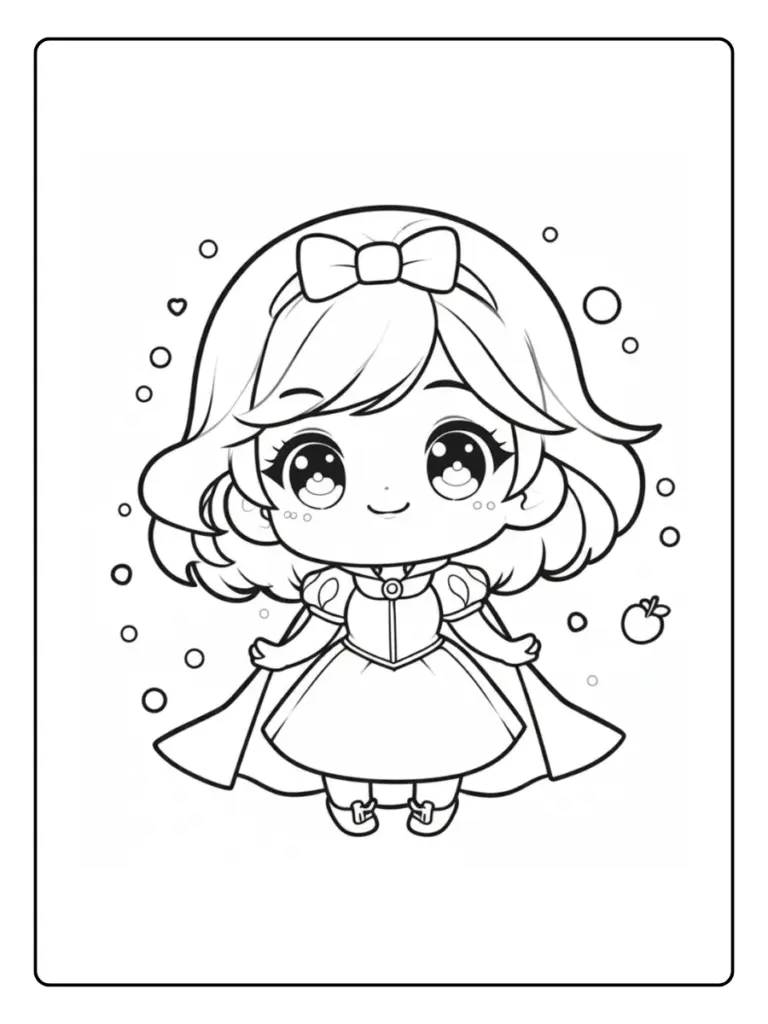 Coloriage Princesse Facile