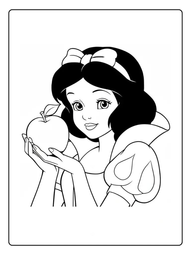 Coloriage Princesse Facile