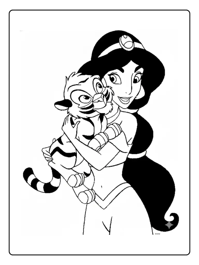 Coloriage Princesse Jasmine