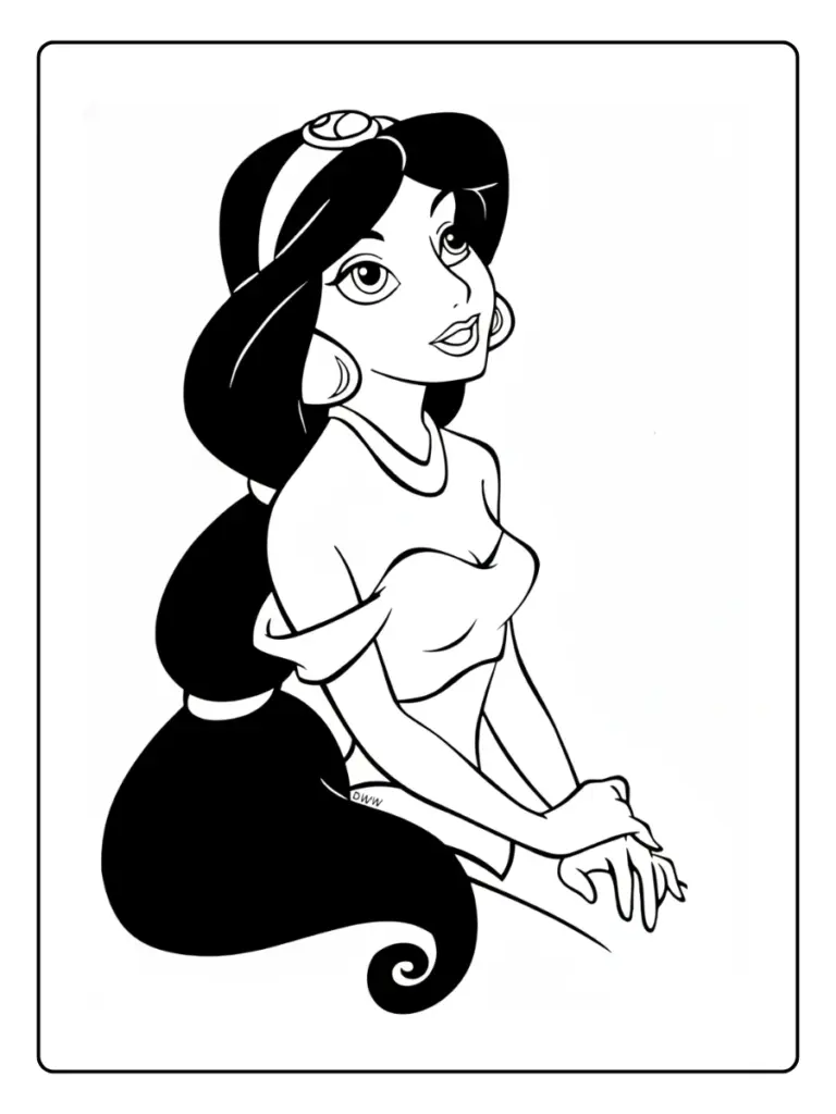 Coloriage Princesse Jasmine