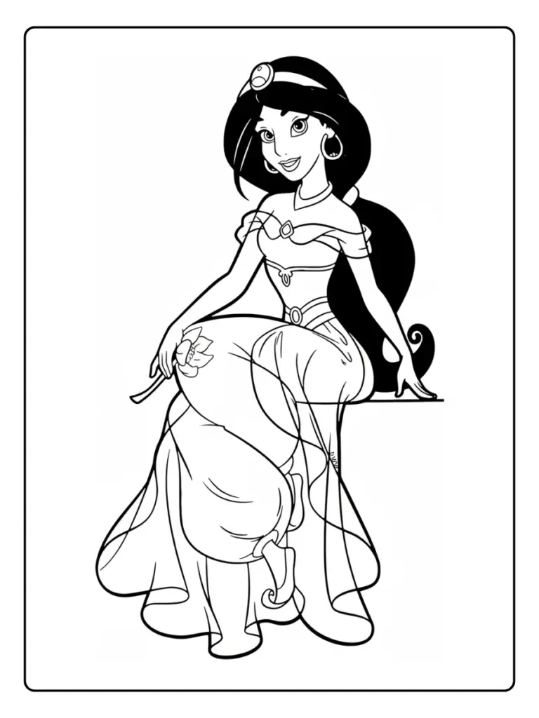 Coloriage Princesse Jasmine