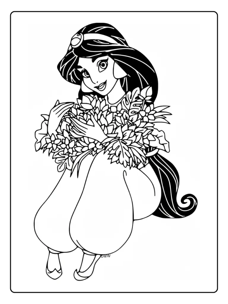 Coloriage Princesse Jasmine
