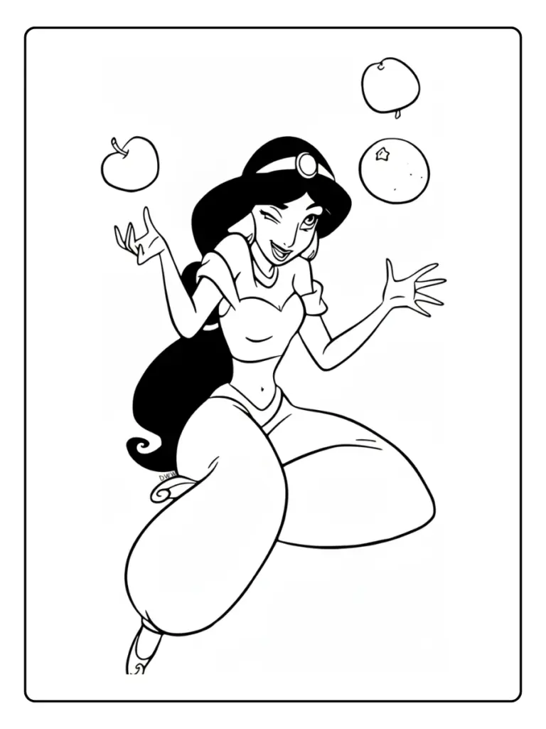 Coloriage Princesse Jasmine