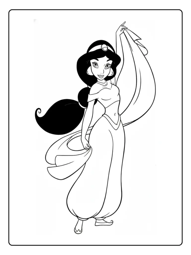 Coloriage Princesse Jasmine