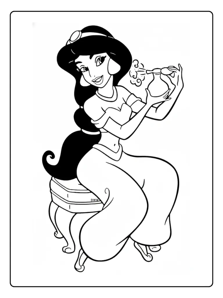 Coloriage Princesse Jasmine