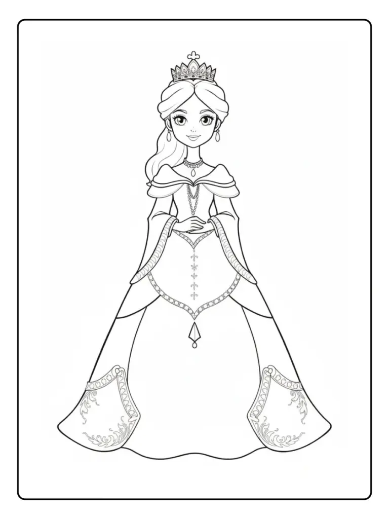 Coloriage Robe De Princesse