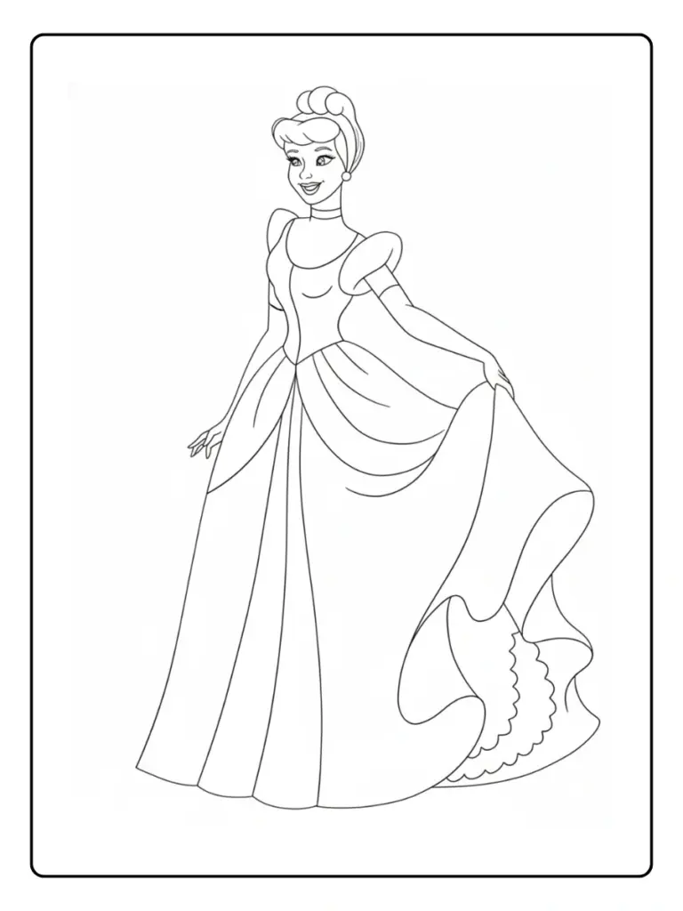 Coloriage Robe De Princesse