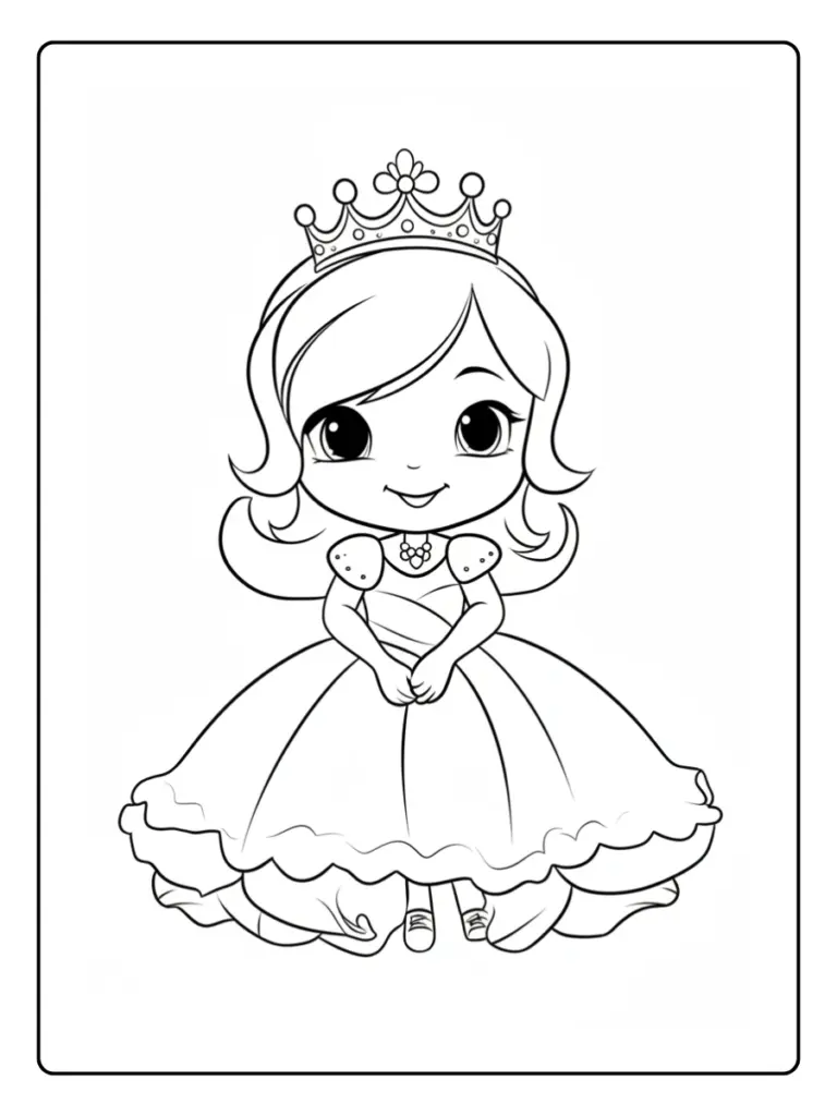 Coloriage Robe De Princesse